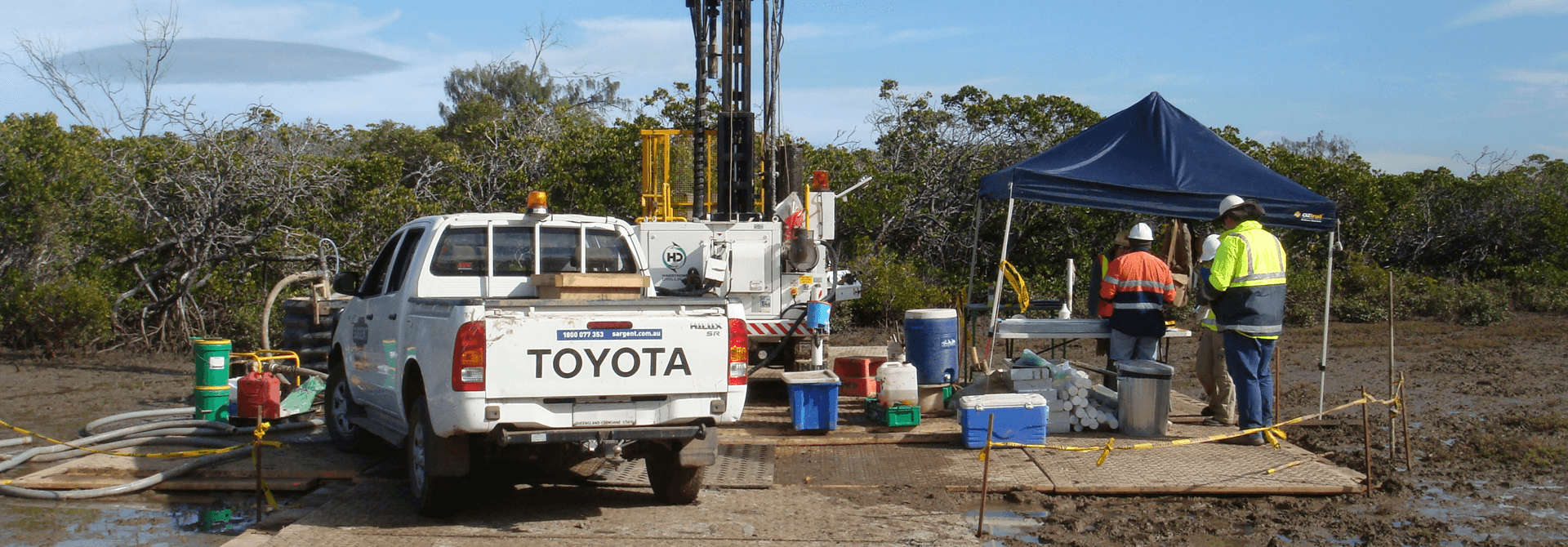 Geotechnical Drilling — composite matting application